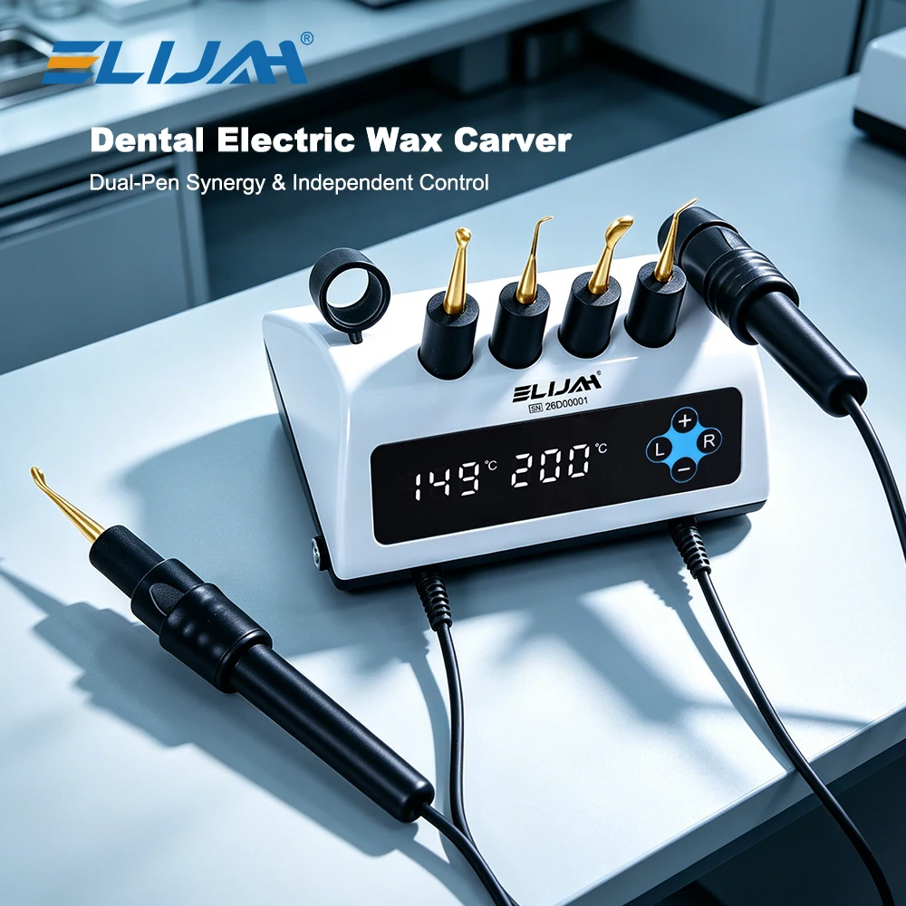 New Dental Electric Wax Carving Kit Dentistry Digital Display with Double Carving Pen with 6 Interchangeable Tips Lab Equipment