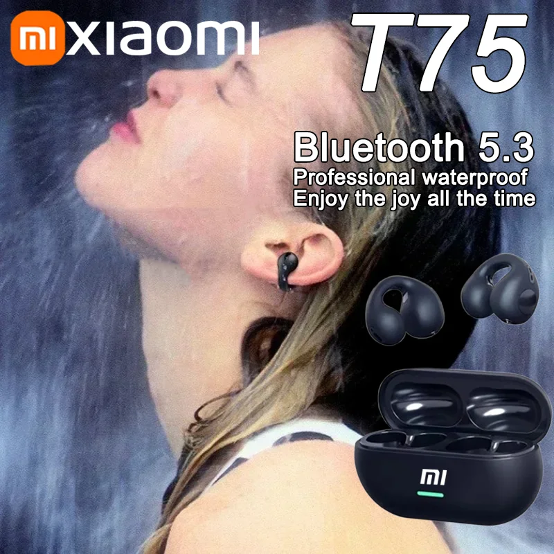 Xiaomi T75 Bone Conduction Wireless Bluetooth 5.3 Headphones Sports Earphones HiFi Sound Quality Waterproof TWS Headset 2025 NEW