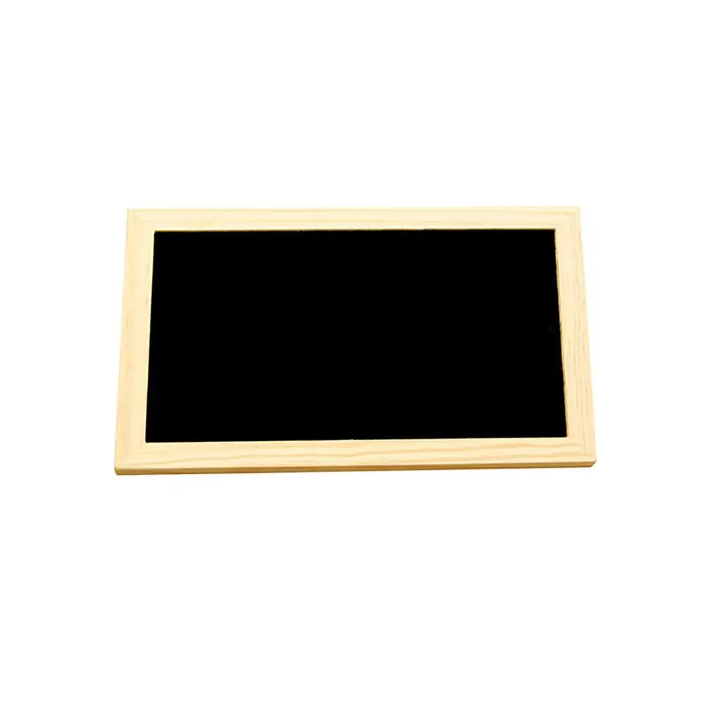 

Small Double-sided Blackboard Wall Decor Sign Reusable Mini Chalkboard Hanging Display Board Erasable Notice Tag Wooden Frame