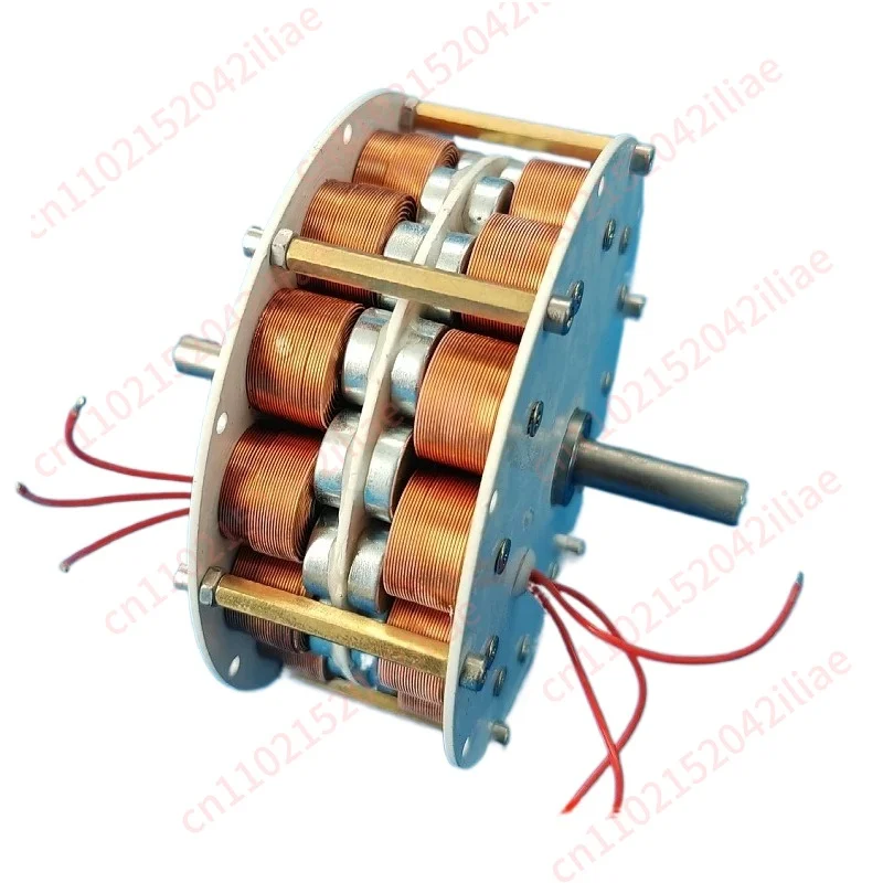 

Double-layer high-power disc core generator high-efficiency multi-pole strong magnetic three-phase AC