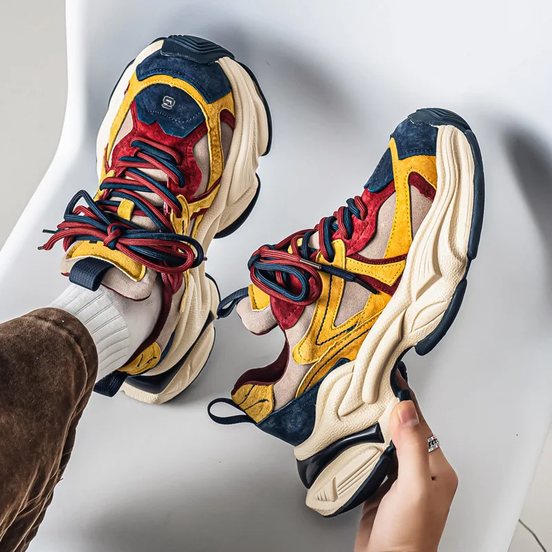 

Men's shoes autumn and winter new fashion trend brand high-end casual sports shoes tire sole made old dad's trendy shoes