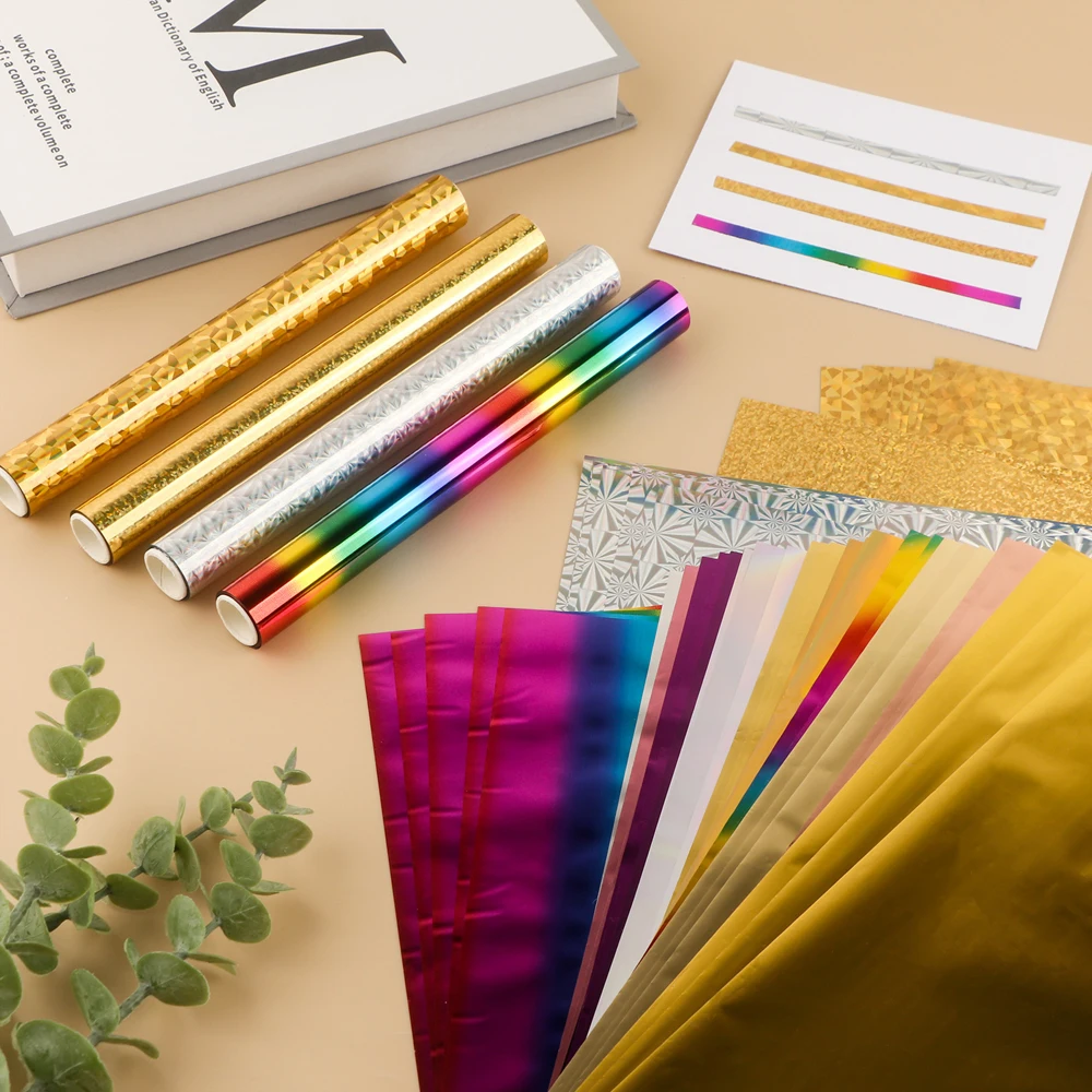 Folia foliowa z tonerem 19.3CMX5M Folia z drukarką laserową i laminatorem do folii holograficznej Folia do rękodzieła z tonerem