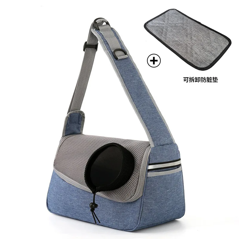 Dog Cat One Shoulder Crossbody Pet Bag Breathable Mesh Oxford Outdoor Travel Portable Cat Bag in Stock Shoulder Bag