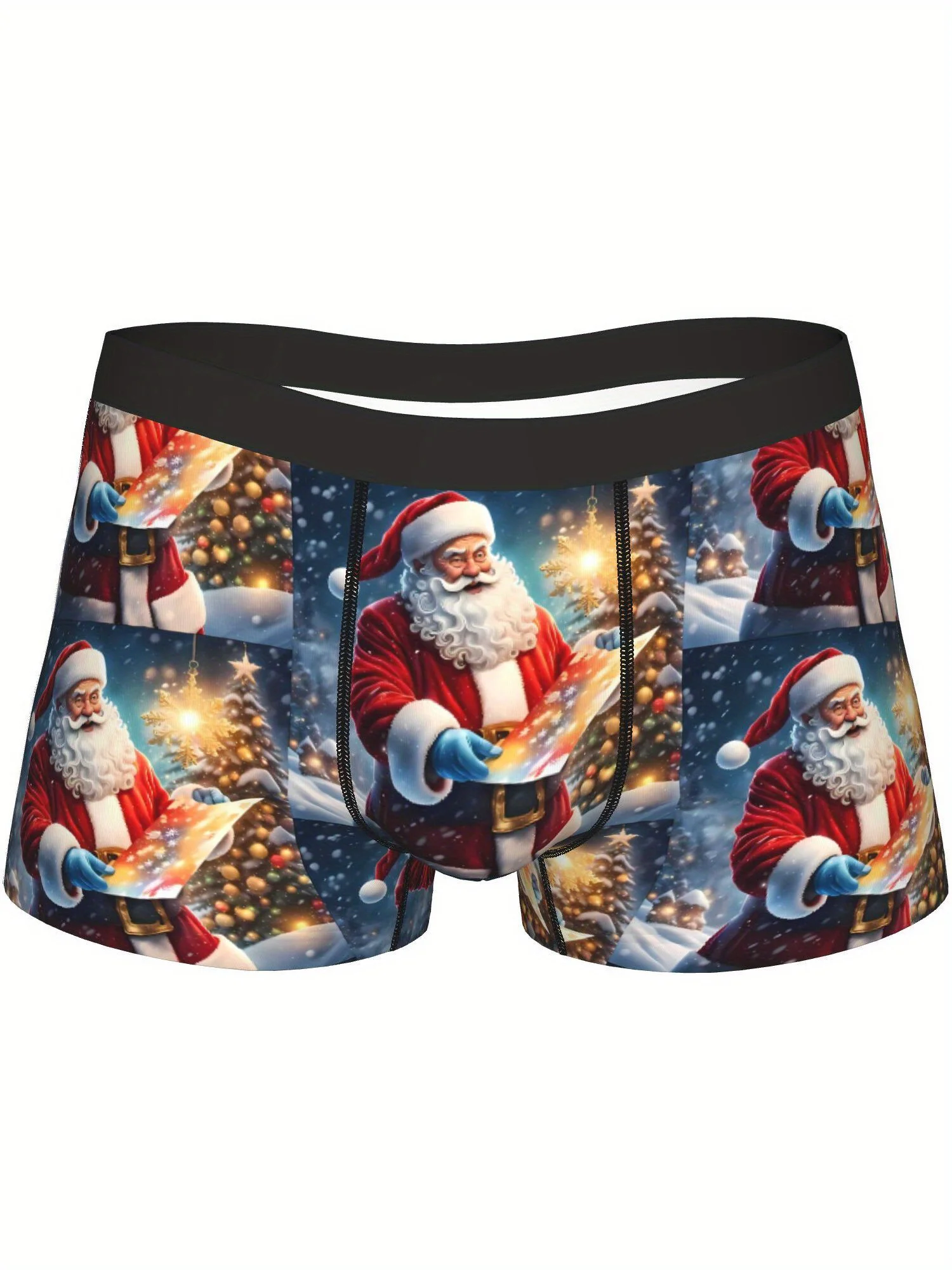 Father Christmas Underwear Polyester Underpants2D Print Design