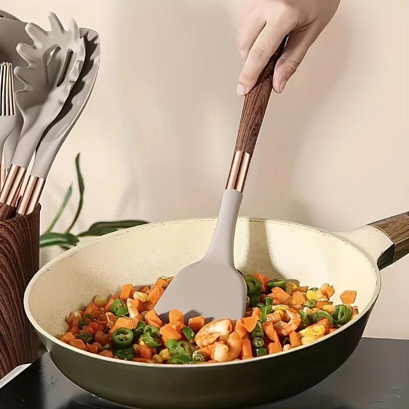 Silicone Kitchen Utensils, Non-Stick Spatula, Heat Resistant, Easy To Clean, Safe Cooking Tools, Household Kitchen Supplies