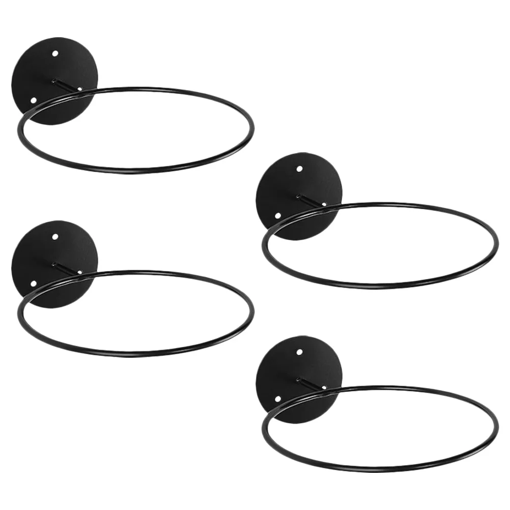 

4 Pcs Ball Storage Rack Sports Basketball Holder Football Stand Wall Mount Display Mounted Soccer Accessories Balls Hoop