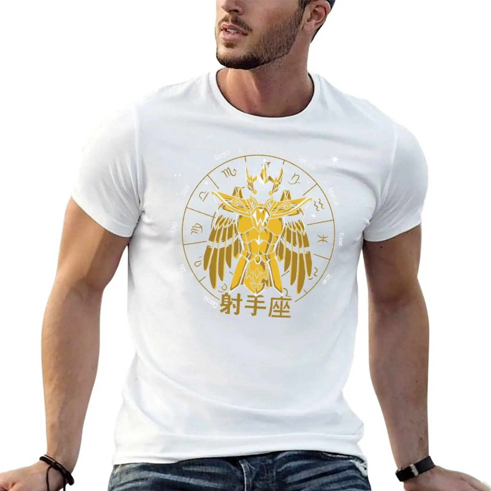 SAGITTARIUS CLOTH - MILO GOLD CLOTH SAINT SEIYA T-Shirt cotton t shirt pack t shirts with prints mens graphic t shirts T-shirt