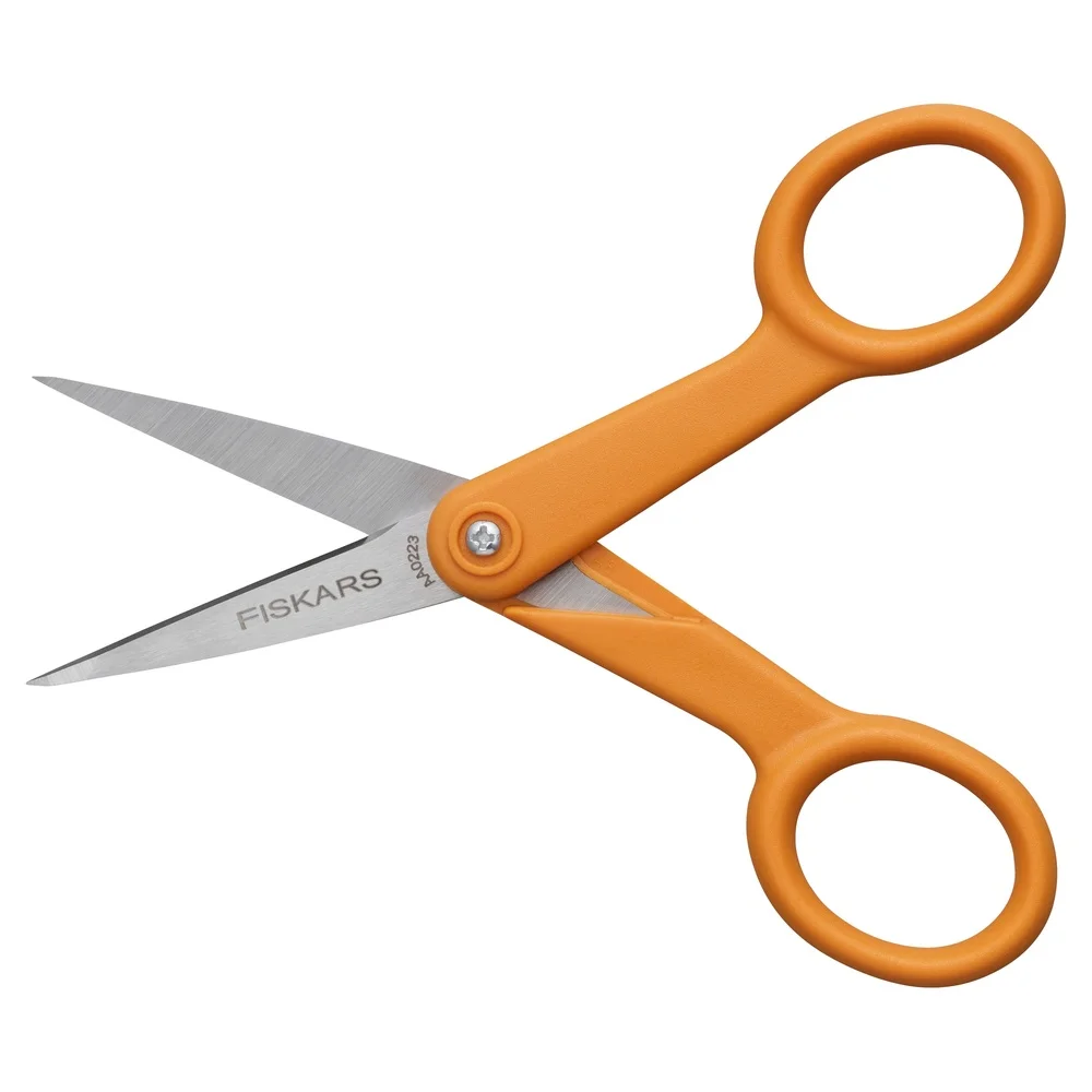 Forbici di precisione con punta micro da 5 pollici Lame in acciaio inossidabile di alta qualità Manico ergonomico a doppio anello Tagli intricati ideali