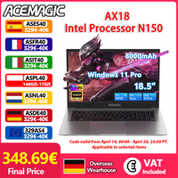 ACEMAGIC Laptop Computer Windows 11 PRO 18.5 FHD Display Intel N150 Quad-Core Processor 16GB DDR4 RAM GB SSD 5 taptops
