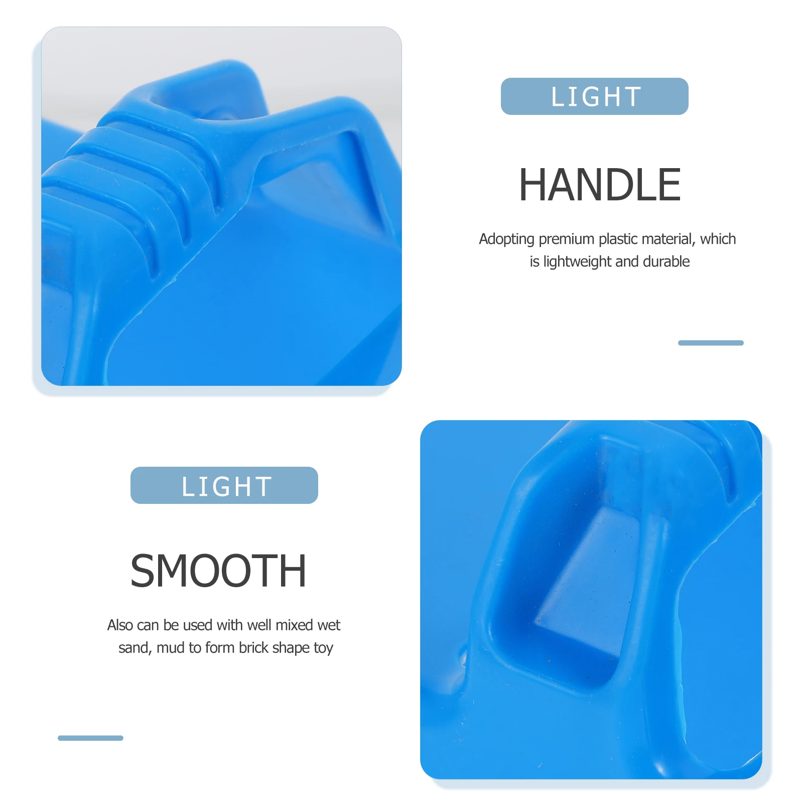 แม่พิมพ์อิฐหิมะ 2 ชิ้น แม่พิมพ์บล็อกทราย แม่พิมพ์อิฐฐานรากปราสาท DIY สำหรับเล่นกลางแจ้งในฤดูหนาวและฤดูร้อน ชายหาด