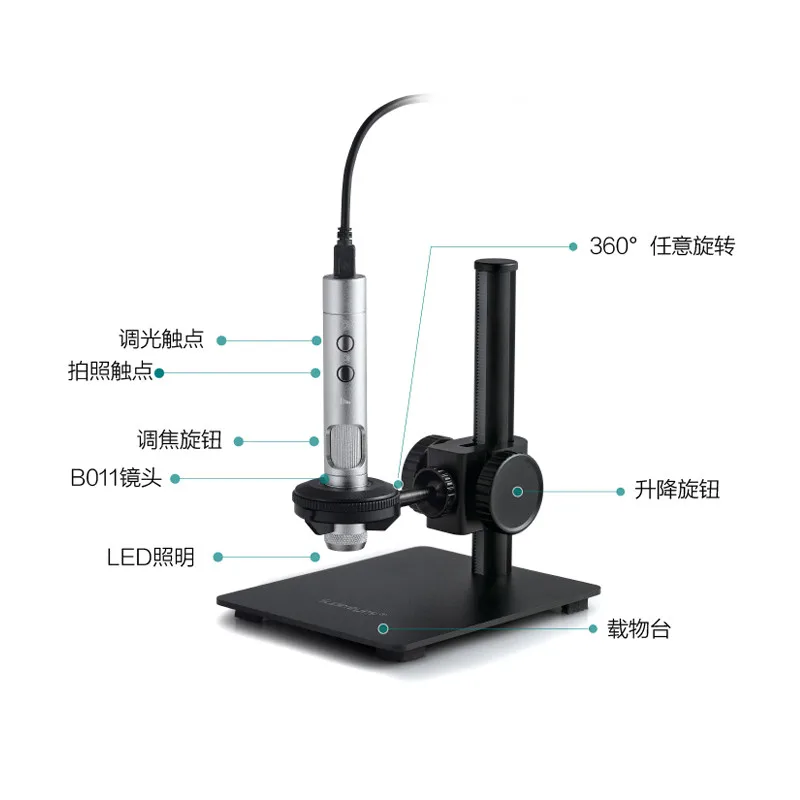 Supereyes B011 Draagbare Digitale Microscoop 5MP 500X Vergrootglas USB Endoscoop Vergrootglas Lens Handheld Elektronische Microscoop Loep
