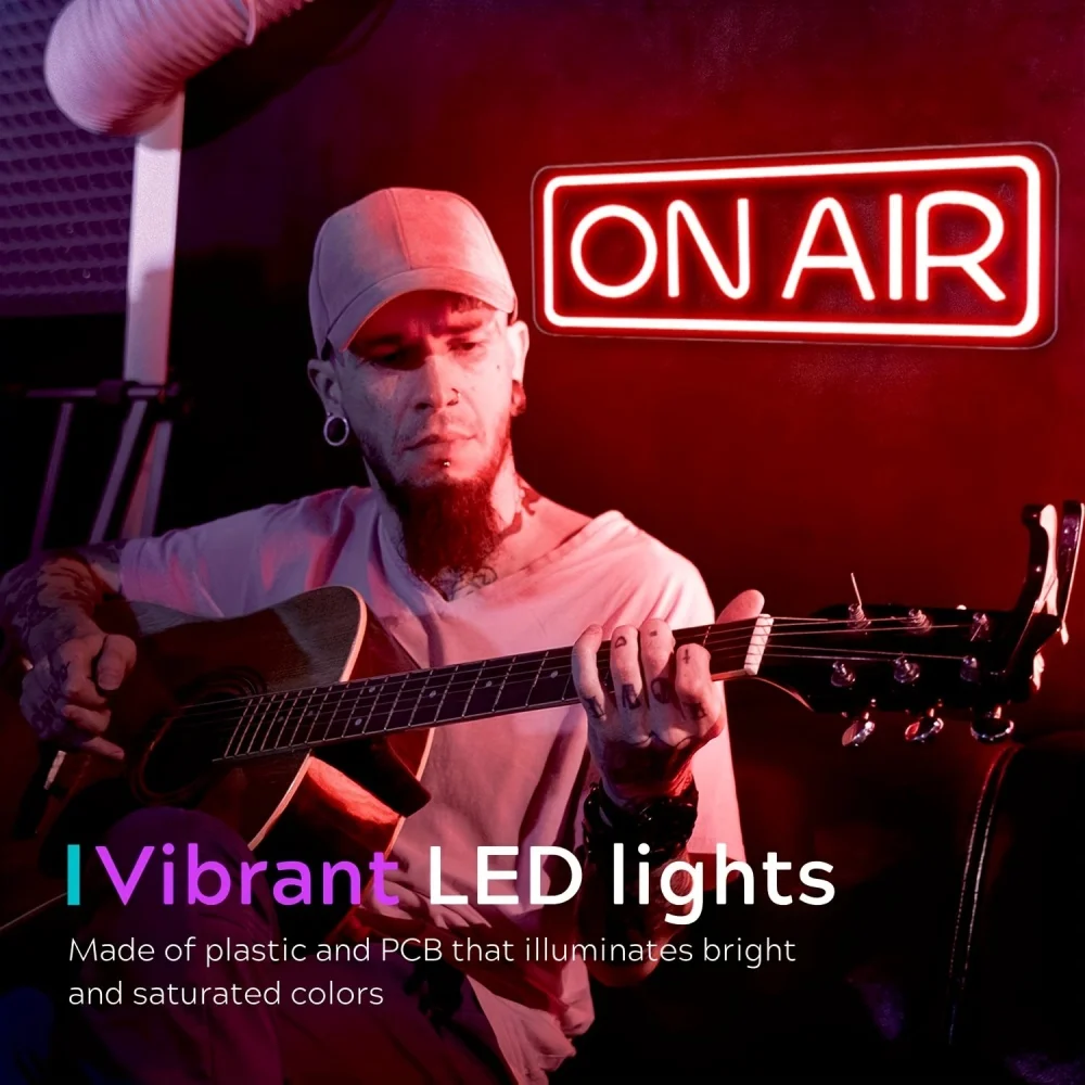 Enseignes au néon ON AIR-lumières au néon LED Live On Air pour les joueurs panneau de Streaming/enregistrement-panneau LED rond pour Studio, mur, chambre à coucher,