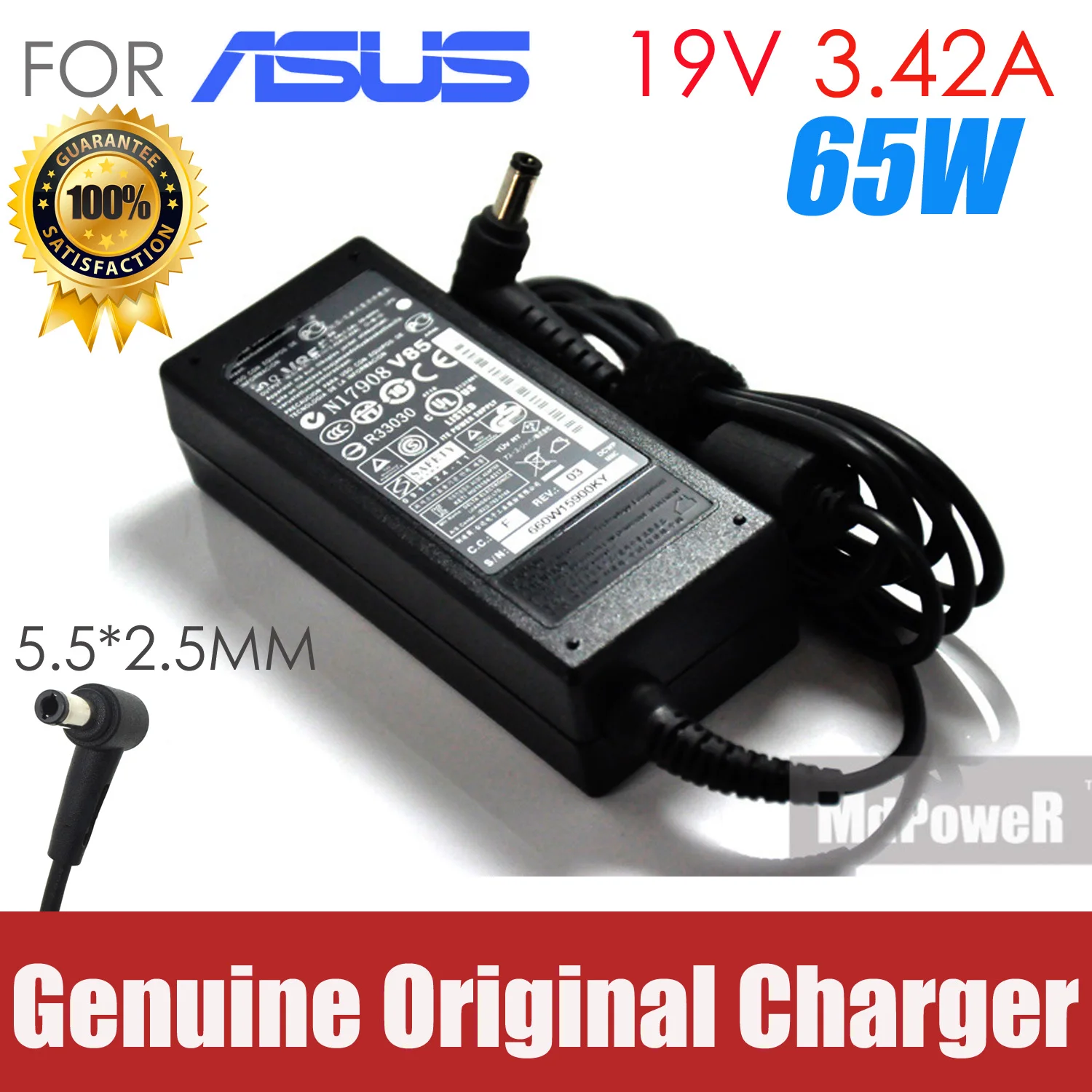 

Original For ASUS SADP-65JH BB AB SADP-65KB B A 19V 3.42A 65W laptop power AC adapter charger K53E K53SC X44H X44L X54H K46CA