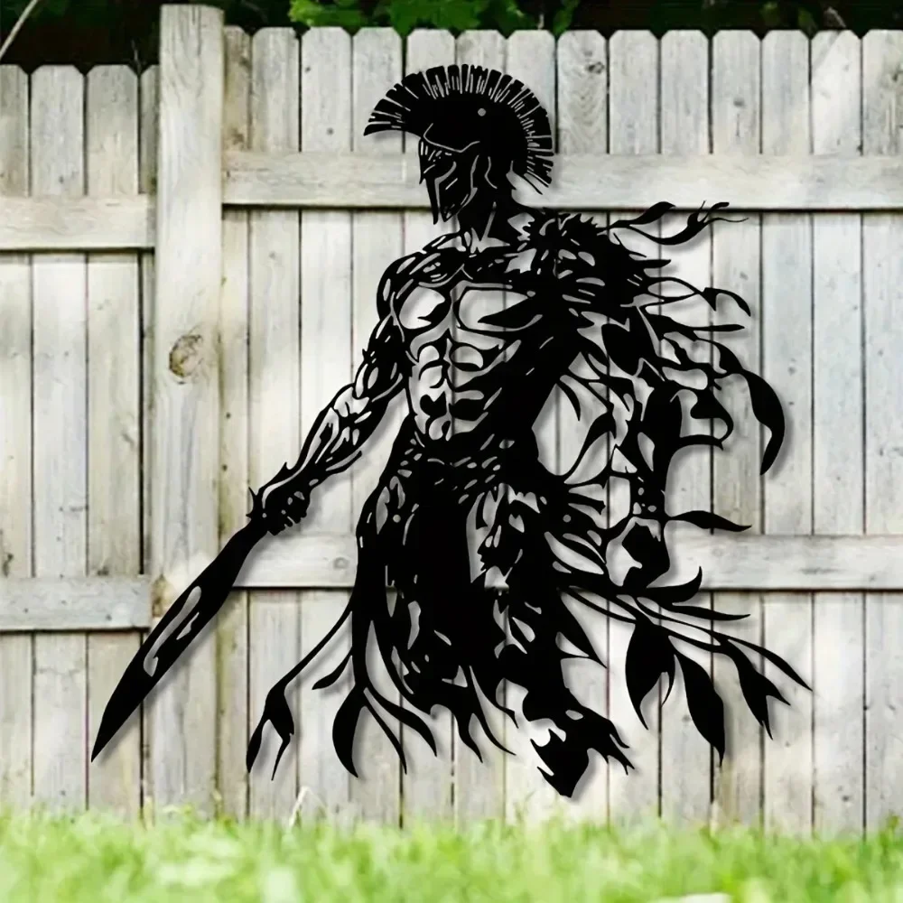 

Metal Spartan Warrior Wall Art 15.7x15 Inch Home Decor Mythology Gift