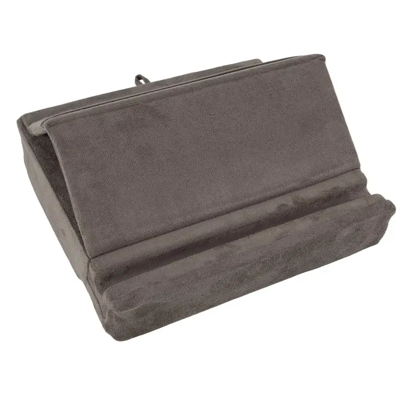

Well Made-Tablet Pillow Stand With Storage Foldable Holder Angle Adjustable Soft Pad Dock For Bed And Laptop And Desk