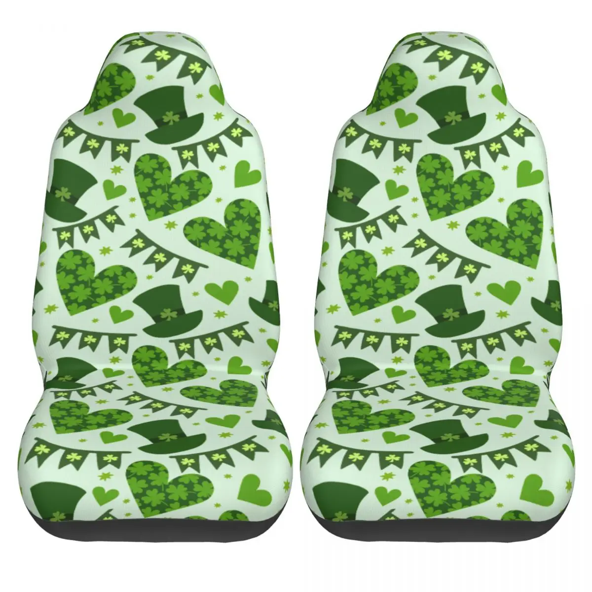 Saint Patricks Day Four Leaf Clover Universal Car Seat Cover Four Seasons Suitable Car Seat Protection Covers