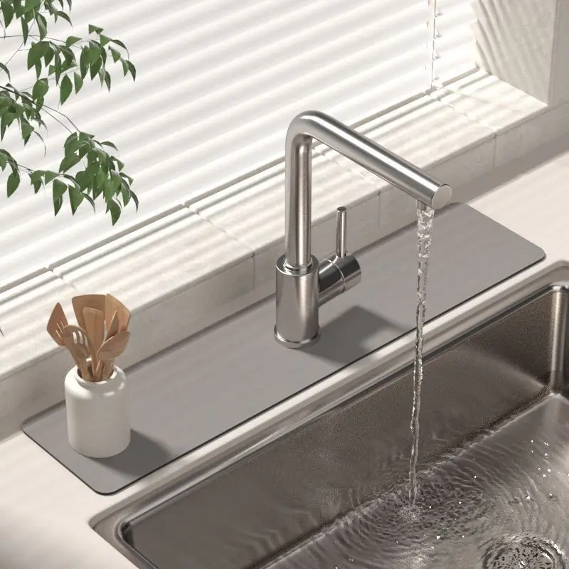 VIKAMA Modern Minimalist Faucet Filter Water Mat For Bathroom Sink Water Absorption Wash Basin Splash-Proof Water Pad Decoration