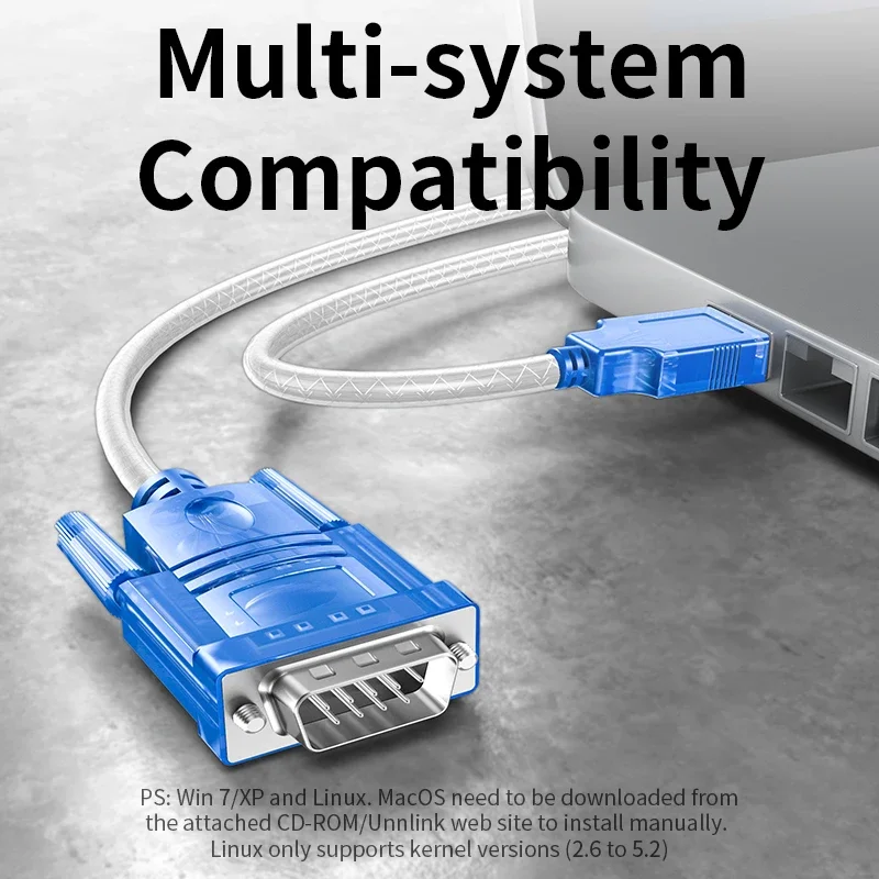 Unnlink USB to RS232 Cable DB9 COM Port Serial PDA 9 Pin DB9 Converter Adapter For Computer PLC