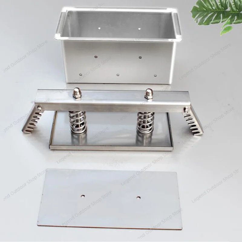 Stainless Steel Meat Press Forming Box 1KG, Kitchen Tool for Cooked Meat Frozen Beef Roll Ham, 200x100x70MM