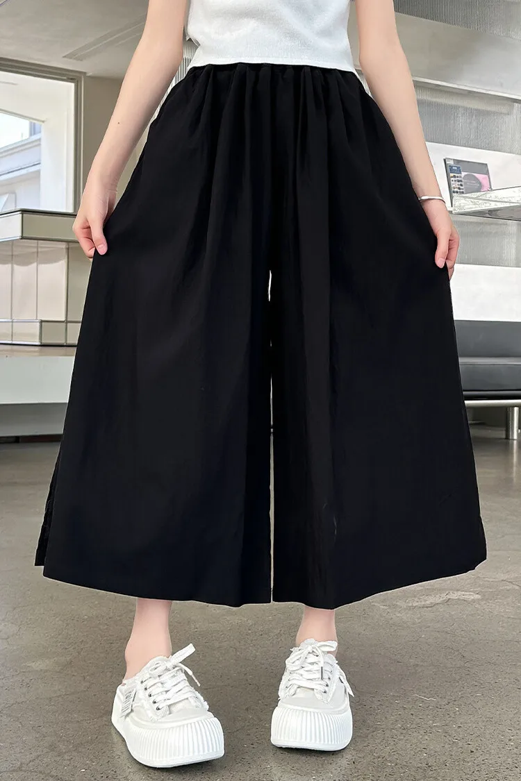 Girls Bottoms Big Children Women Summer Wide-leg Pants Summer Thin Pants Children Simple Casual Trousers Korean Simple Style