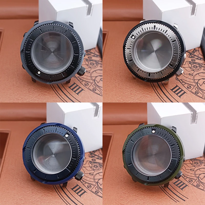 

46mm men's watch case for NH35 movement case Sapphire glass Watch Accessories Watch Parts Watch case