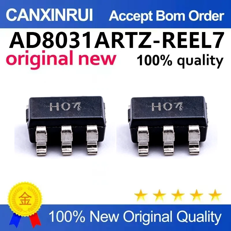 (5pcs-100pcs)Brand new original AD8031ARTZ-REEL7 SOT-23-5 80MHz rail to rail amplifier IC chip