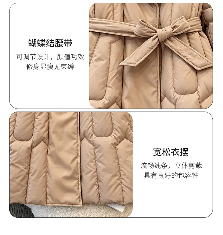 Faux Fur Big Collar Belted Waist Long Maxi Thick Warm Solid Color Zip Up Autumn Winter Women Cotton Coat