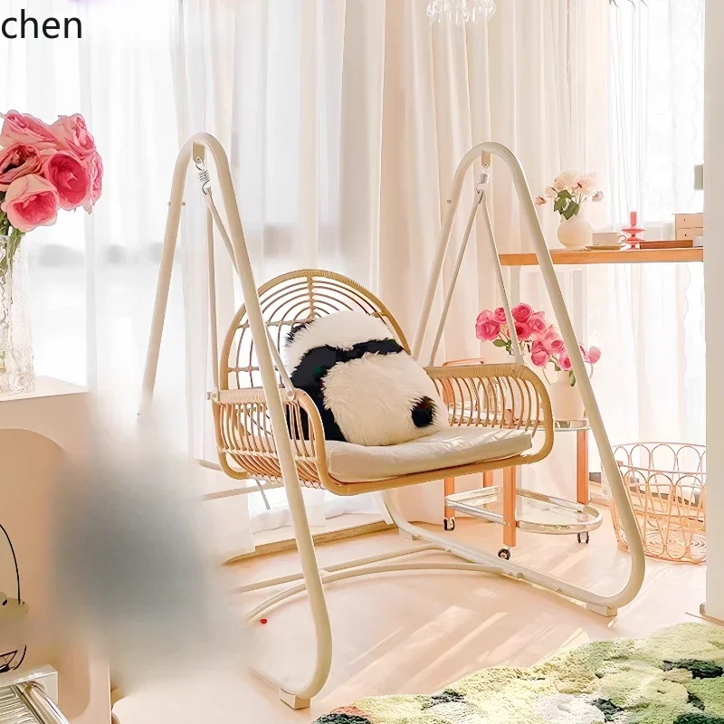 ZP10Weier Hanging Chair for Home Use, Balcony Single Indoor Swing, Small Apartment Living Room Cradle Chair, Outdoor