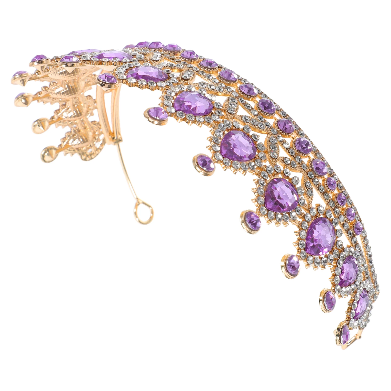 

Bridal Crown Princess Tiara Rhinestone Hair Accessories Elegant Headband Crystal Wedding Party Hats Lightweight Comfort Multi