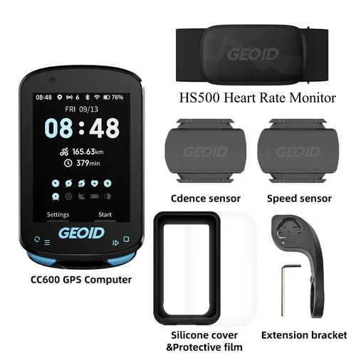 GEOID CC600 pantalla a Color ordenador de bicicleta navegación inteligente GPS inalámbrico velocímetro de bicicleta WIFI ANT + 11 idiomas odómetro de ciclismo
