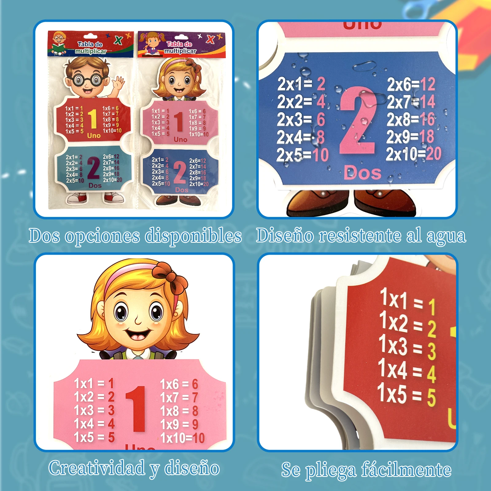 Spanish Multiplication Chart for Kids, Ages 5-8, Enhances Math Skills, Preschool Enlightenment,Early Learning & Puzzle