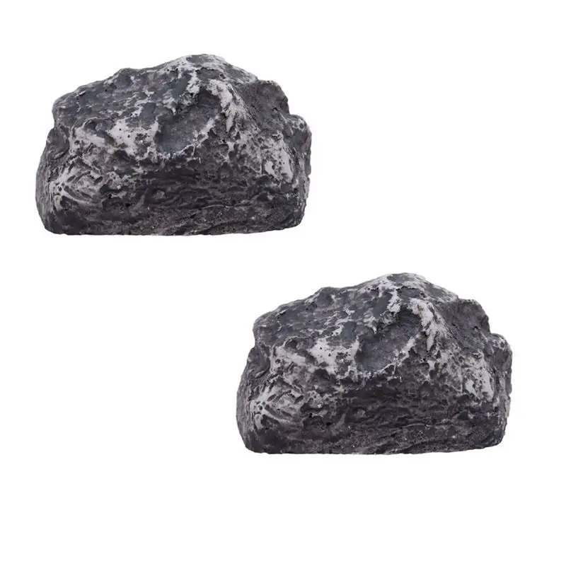 2X Hide A Key In Plain Sight In A Real Looking Rock/Stone, Holds Standard Sized Spare Keys-Y41A