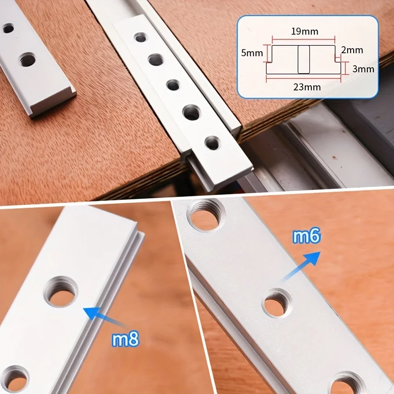 

1Pc Table Saw Miter Bar Slider Gauge Rod T Slot Miter Track M6/M8T Screw Fixture Slot Aluminum for DIY Woodworking Router