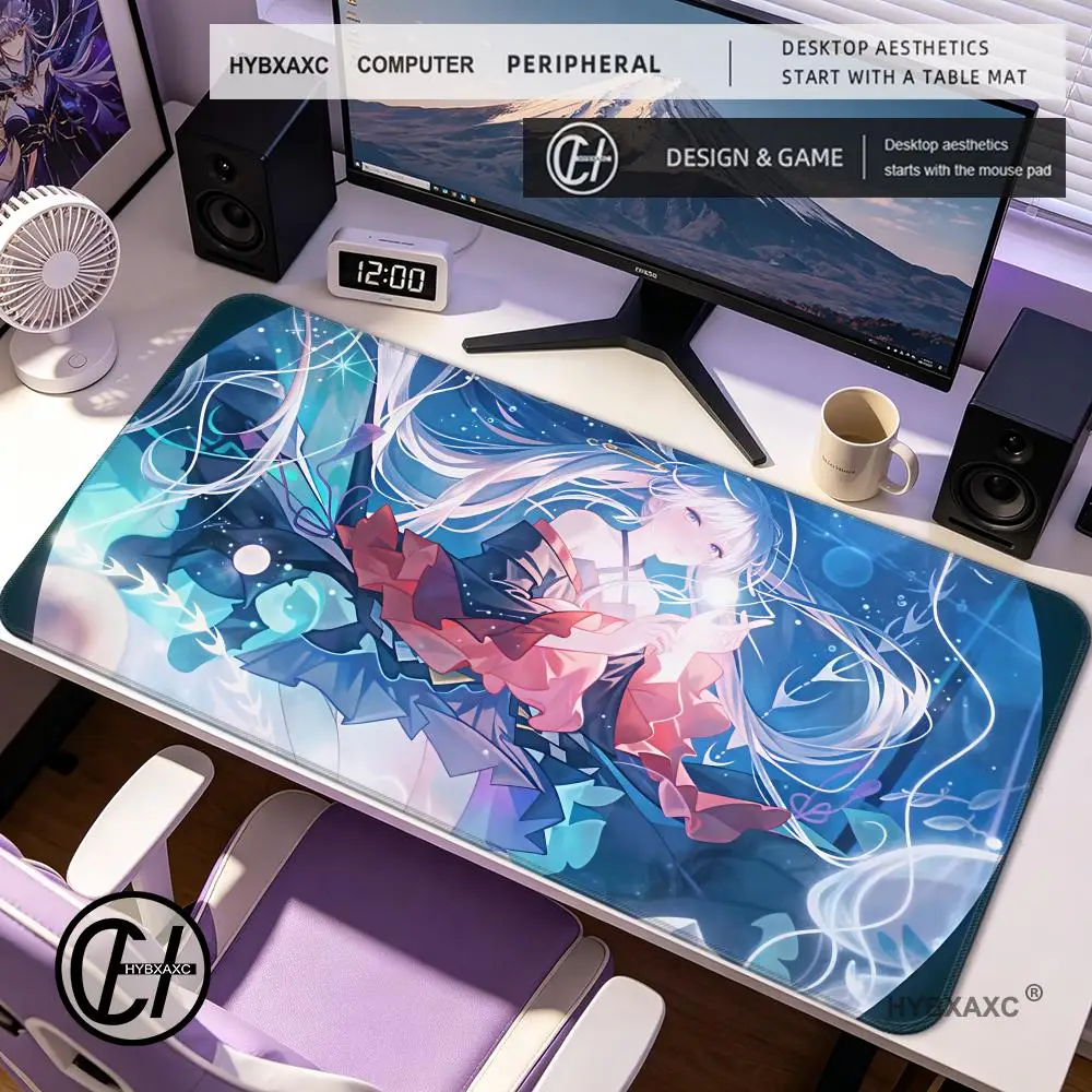 HYBXAXC XXL Mouse Pad - Anime C-osmic Princess Cute Girl Large Gaming Keyboard Desk Table Mat with Non-Slip Rubber Base for PC O