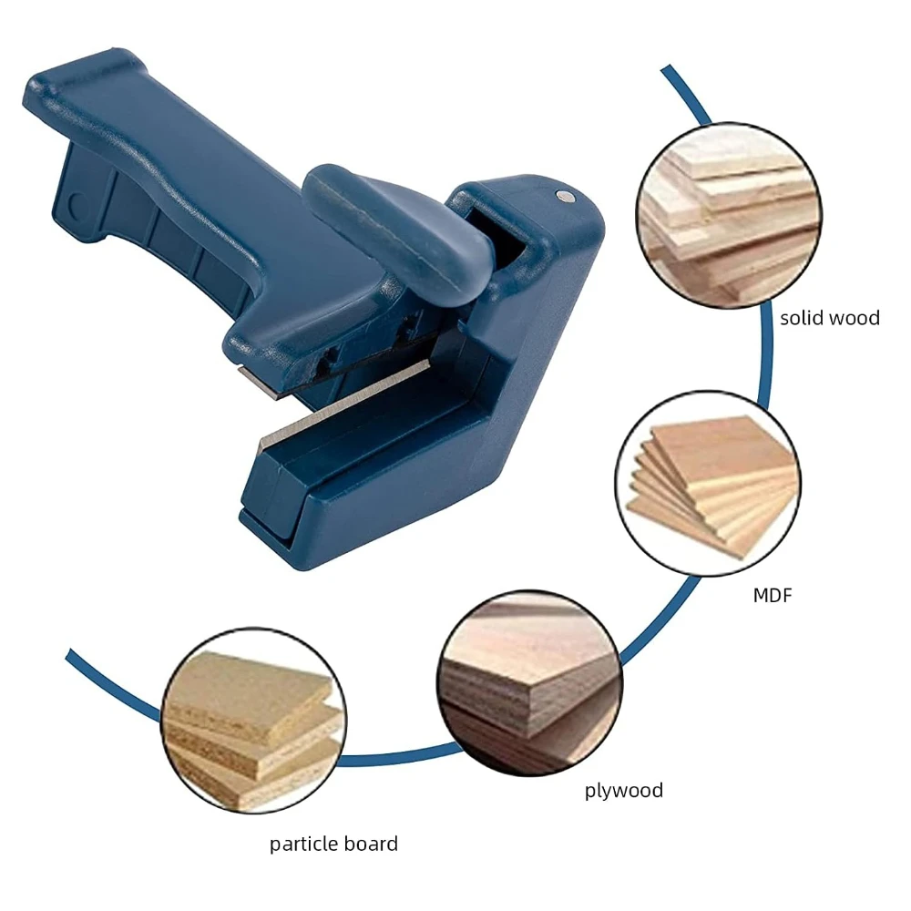 Handle Edge Trimmer Edge Banding Trimmer Manual Trimming Woodworking Tool Edge Band Cutter with Carbon Steel Blades