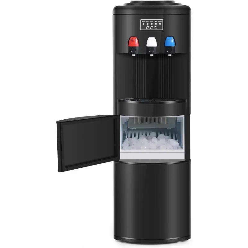 ICEPURE 3 in 1 Water Cooler Dispenser with Built-in Ice Maker, Hot Cold Room Temp Water and Bullet Ice