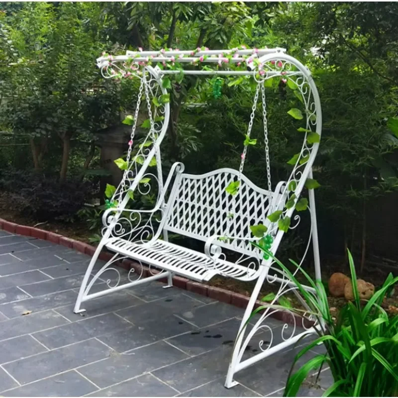 

Outdoor Double Outdoor Swing Chair Outdoor Courtyard Garden Balcony Pastoral Style Hanging Chair Swing