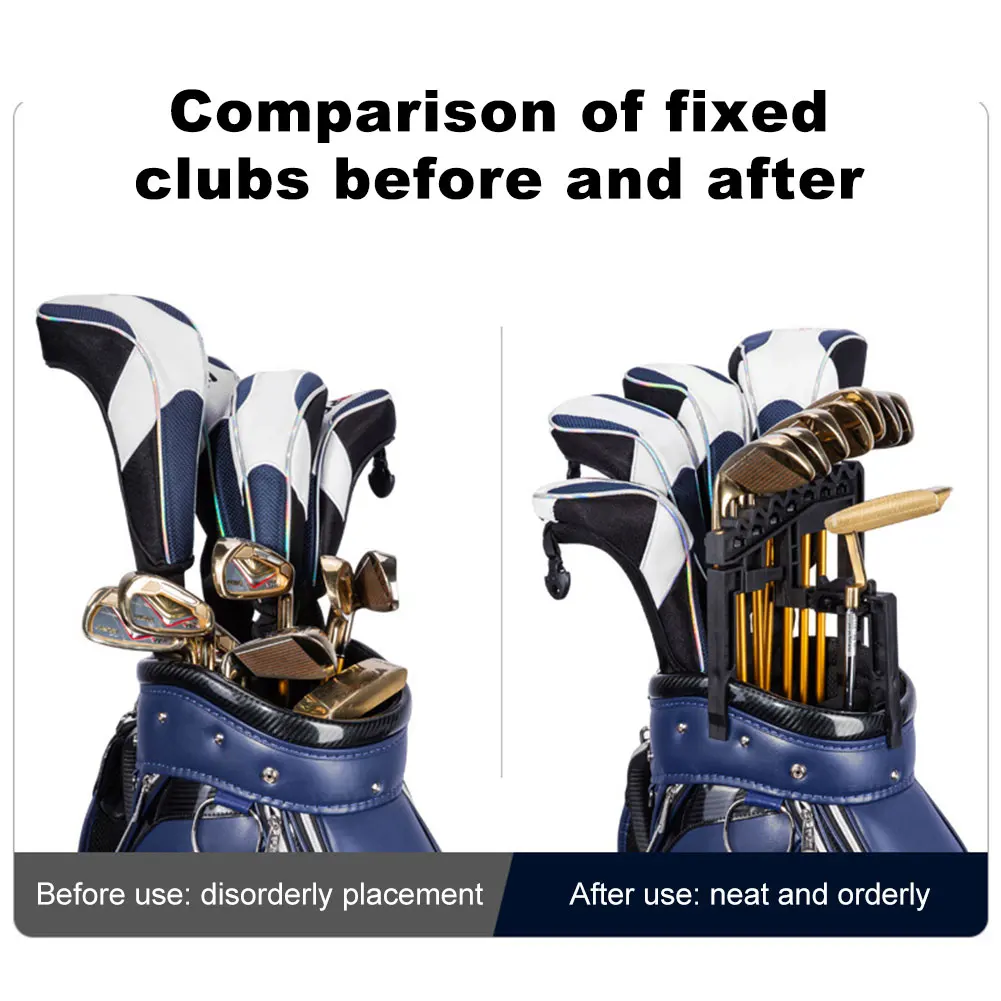 Golf Club Organizer Holds 9 Clubs Golf Club Holder Rack Adjustable Width Golf Club Display Bracket Anti-Shake for Golf Club