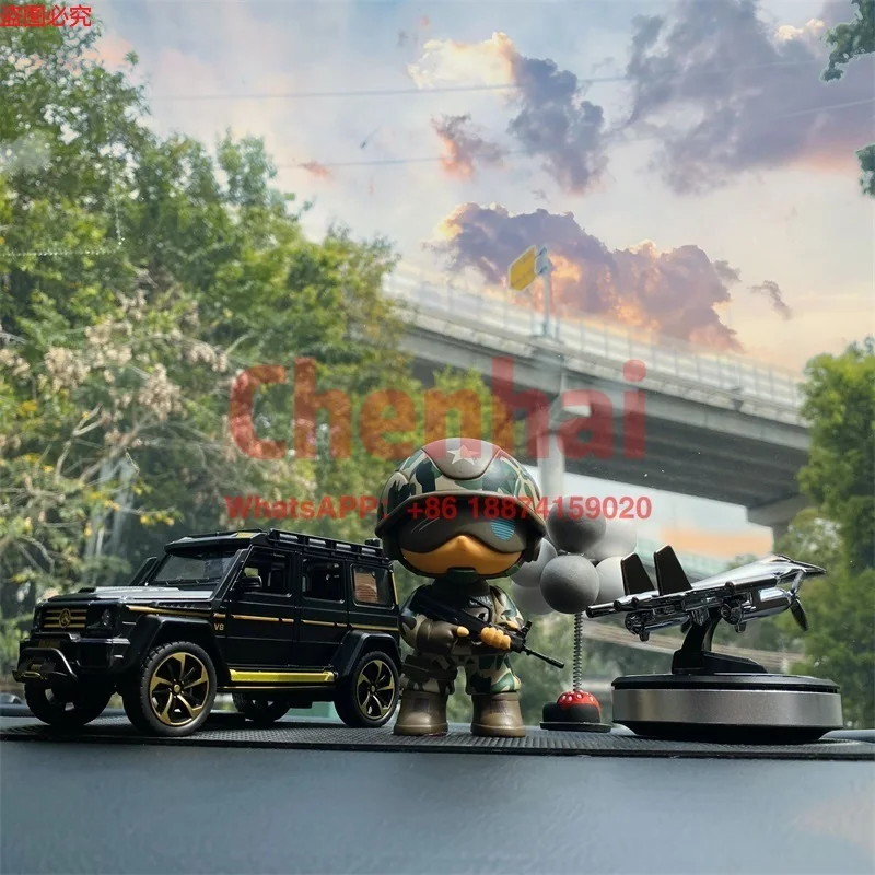 2024  car accessories and decorations, popular center console, high-end interior, rotating solar energy, car decoration  cartoon