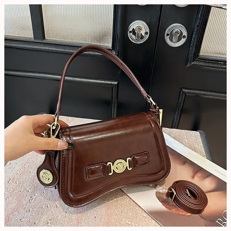 

Vintage 2025 Underarm Bag for Women, Retro Small Square Shoulder Bag, Premium Convertible Crossbody Purse for Work & Daily