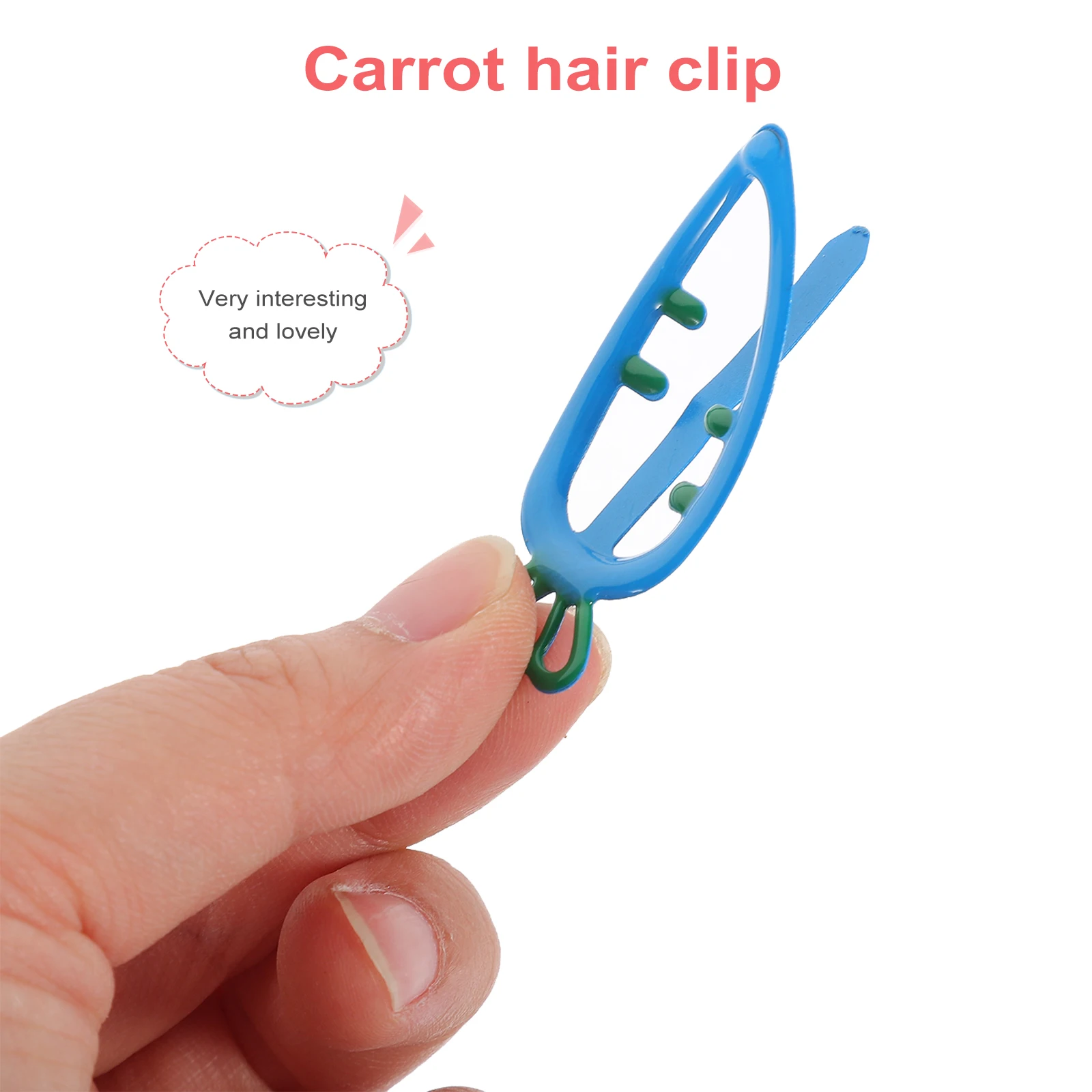 

14Pcs Candy Color Carrot Hair Clips Cute for Little Girls Party Hair Accessories