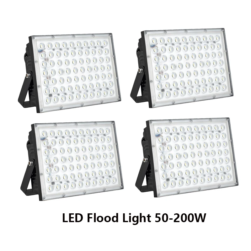 Top Ultra-thin 50W 100W 200W LED Flood Light Garden Decoration Lamp Outdoor Garden Lighting Exterior Wall Light AC220V Spotlight