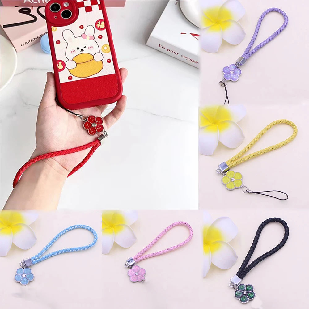 

Camellia Lucky Grass PU МОБИЛЬНЫЙ ТЕЛЕФОН Lanyard, сертифицированный шнурок, флэш-порошок, ремешок на запястье, нейлоновый плетеный ремень