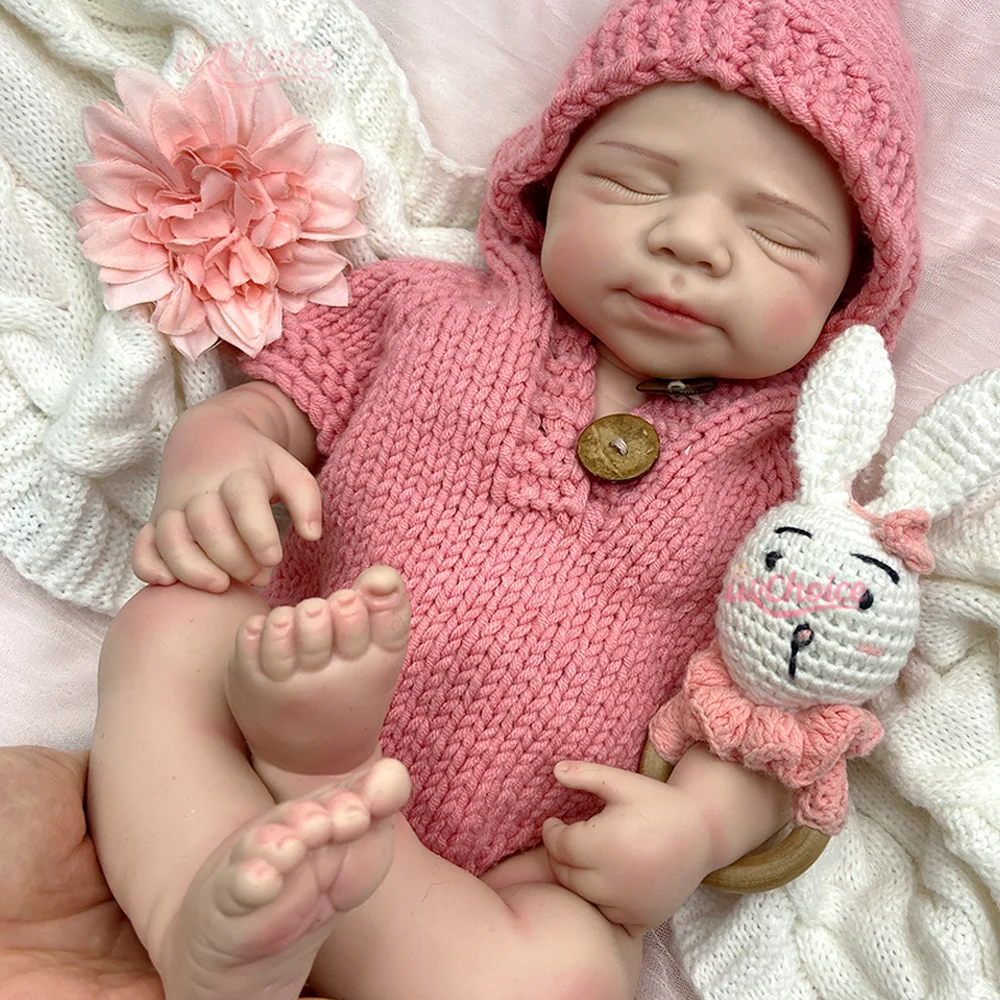 50Cm Soft Body Silicone Reborn Baby Doll Weight 6Lbs Realistic Reborn Dolls Girl/Boy Lifelike Sleeping Newborn Doll For Toddlers