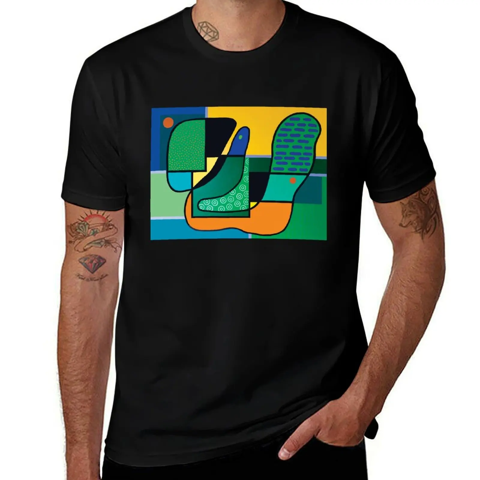 

Push and Pull, Acrylic on Canvas, Original 4' x 3'. Artists: Jennifer & Joe Herrin T-Shirt t shirts for man cotton funny T-Shirt