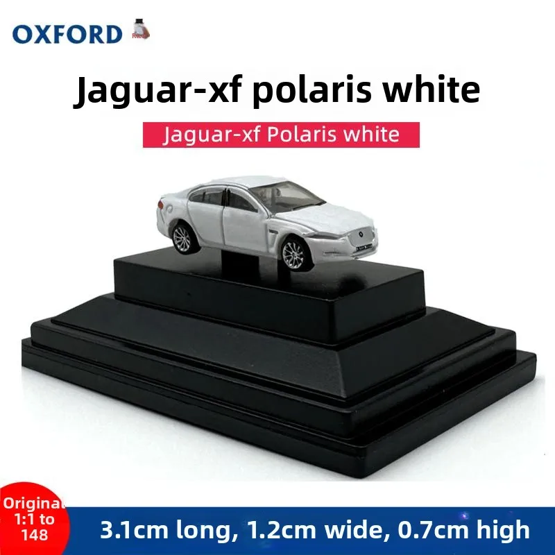 Diecast OXFORD Escala 1:148 Jaguar XF Modelo de carro branco Brinquedo colecionável Presente Lembrança Ornamento de exibição