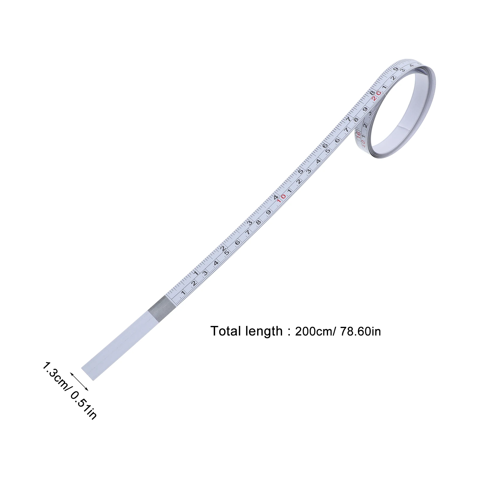 Ruler Tape Peel and Stick Self Adhesive Measuring Tool Yellow Dual Scale for Drafting Table Workshop Garage Metal Surface