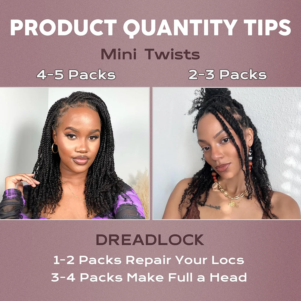 Afro Kinkys cabello humano a granel 100% cabello humano para Mini extensiones trenzadas de rastas Loc pelo Afro rizado a granel negro Natural