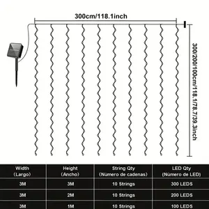 Solar Shortin Lights, Feenlichter für Festival, Neujahr, Weihnachten, Outdoor, Innenraum, 300, 200, 100leds, 1 PC 8 Vertrieb von Hauptlichtgen - №4