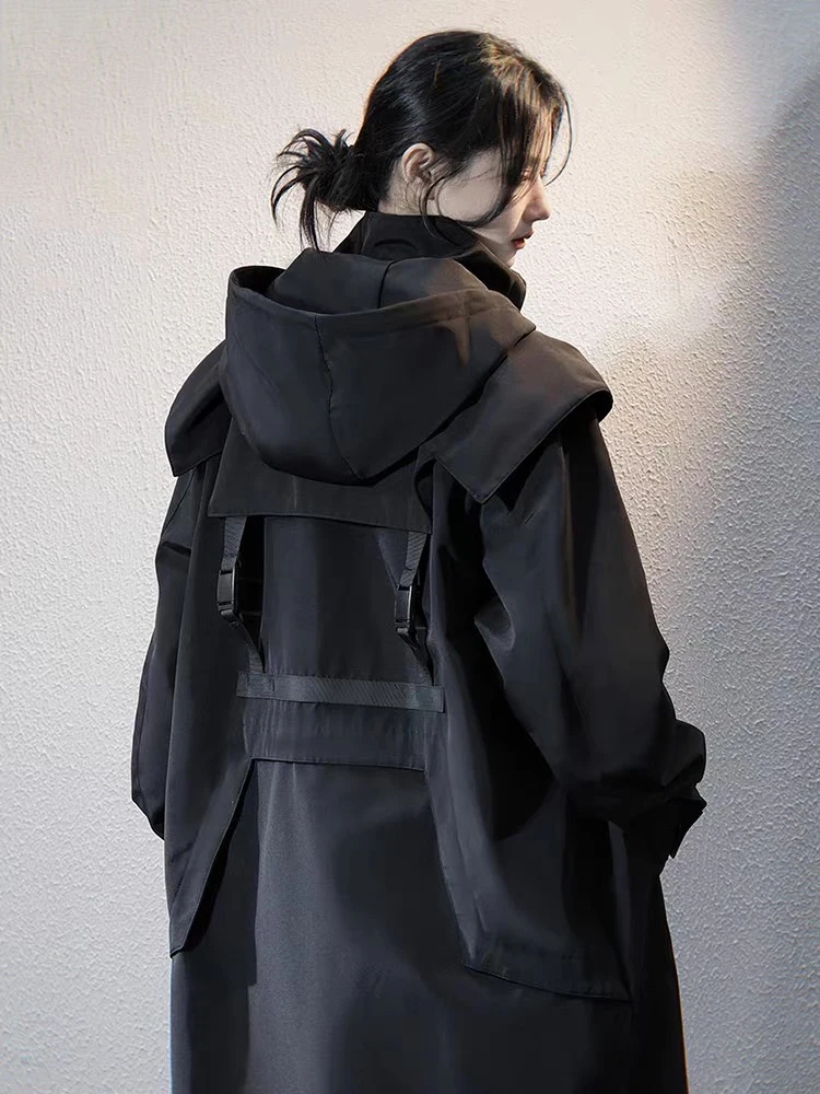 Winter Long Hooded Removable Lining Down Jacket Female Double Zipper Warm Parker Outwears Women Cotton Padded Knee Length Jacket